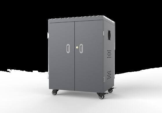 54ポートUSB充電カート、8Sセキュリティ保護システムと冷却ファン搭載、タブレット保管用