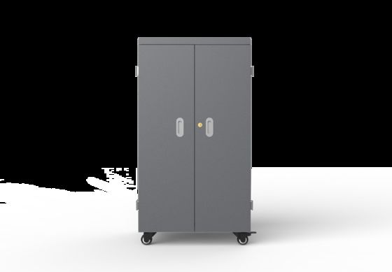 工場価格 完全に組み立てられた コンパクト タブレット 収納キャビネット 64 台のデバイスのための USB 充電カート