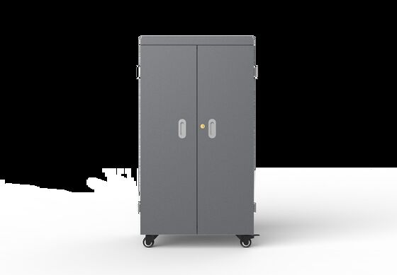 タブレット・iPad用 亜鉛メッキ鋼板製 64ポートUSB充電カート 8Sセキュリティ保護機能付き