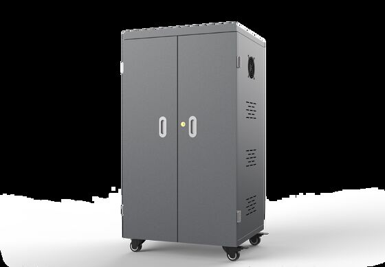 タブレット・iPad用 亜鉛メッキ鋼板製 64ポートUSB充電カート 8Sセキュリティ保護機能付き